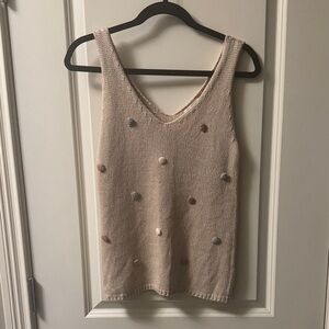Blu Pepper Cream Knit Top